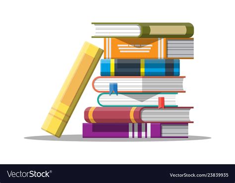 Pile of books in hand Royalty Free Vector Image