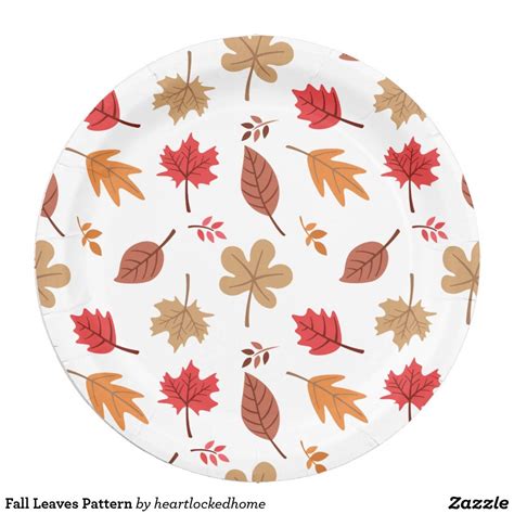 Fall Leaves Pattern Paper Plate | Zazzle.com | Pattern paper, Paper plates, Leaf pattern