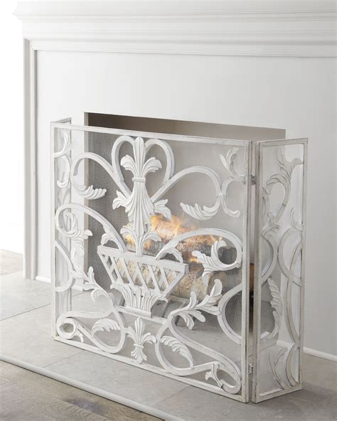 White Urn Fireplace Screen