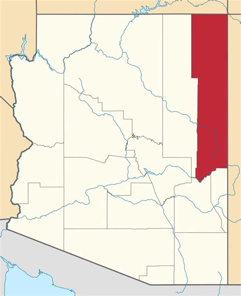 Map of Arizona highlighting Apache County - List of counties in Arizona - Wikipedia | Arizona ...