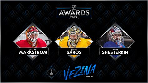 Saros, Shesterkin, Markstrom Named Vezina Trophy Finalists - The Hockey ...