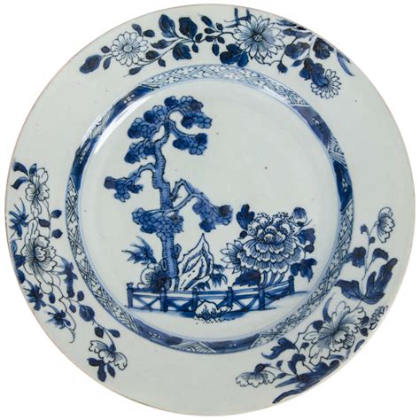 18th C. Chinese Porcelain Plate, Blue and White, Qing-Qianlong at ...