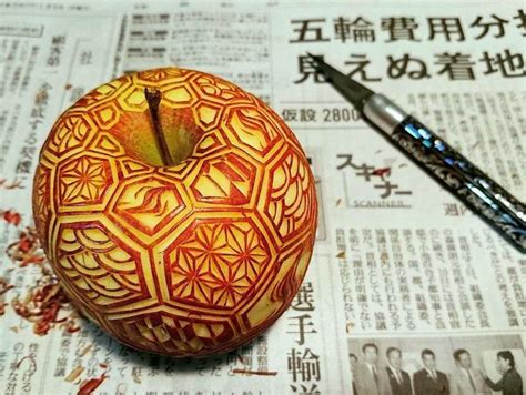 Fruit-vegetable Carving. Intricate Patterns on Food by Japanese ...