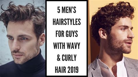 5 Men’s Hairstyles For Guys With Wavy and Curly Hair | Men's Hair 2020 - YouTube