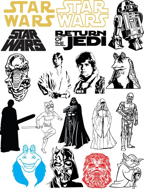 95 Star Wars starwars Vector Clipart for Vinyl Cutter