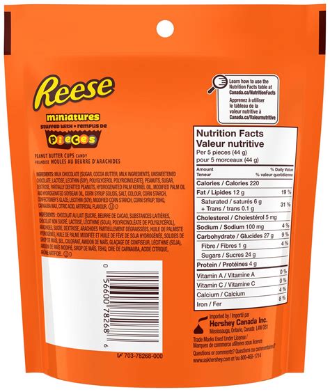 Reese S Miniatures Nutrition Facts - Nutrition Ftempo