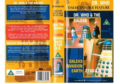 Dr Who and the Daleks/Dalek Invasion Earth 2150 A.D. on Warner Home Video (United Kingdom VHS ...