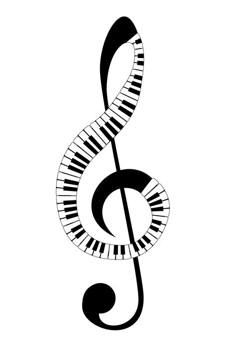 Treble Clef Piano Keyboard Free Stock Photo - Public Domain Pictures