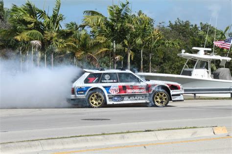 TRAVIS PASTRANA PERFORMS DRIFT STUNTS DURING VIDEO SHOOT IN THE KEYS