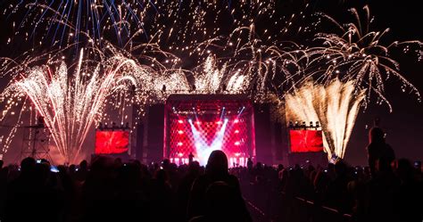 Fireworks above the stage during concert - Future Students