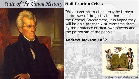 State of the Union History: 1832 Andrew Jackson - Nullification Crisis