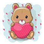 Cute Baby Panda Heart Cartoon Vector Illustration Stock Vector Image by ©Arina_Gladysheva #507139052