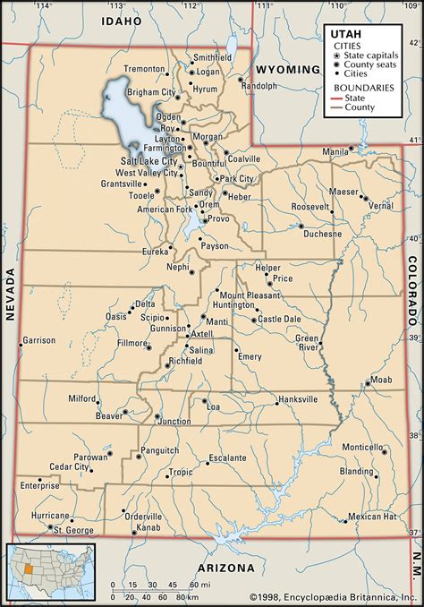 Map Of Utah Cities