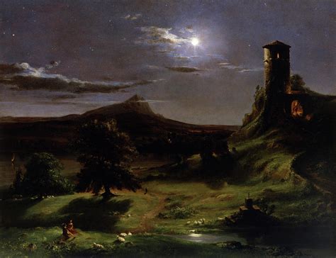 Moonlight Landscape Painting by Thomas Cole - Fine Art America