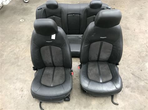 Used 08-12 Cadillac Cts -v Sedan Black Leather Suede Seat Set Front Rear Seat Set Oem for Sale | 1