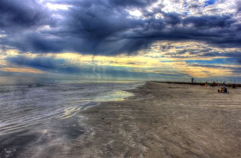 Light through the clouds at Galveston Island State Park, Texas image - Free stock photo - Public ...