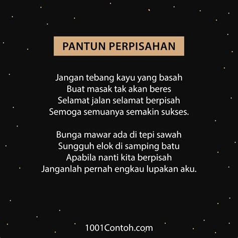 42 Pantun 4 Kerat - Cinta, Terima Kasih, Perpisahan - 1001 Contoh