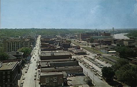 Downtown Moline Illinois Postcard