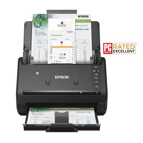 Epson® WorkForce® ES-500WR Wireless Color Receipt & Document Scanner for PC and Mac, Auto ...