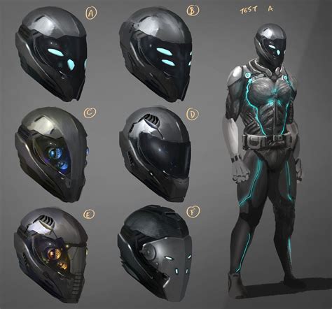 Helmet concept, Robot concept art, Sci-fi helmet