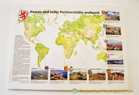 Map of Passau's partner cities