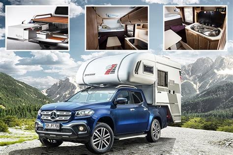 Inside the luxury Mercedes X-Class camper van extension - with fitted kitchen and foldaway ...