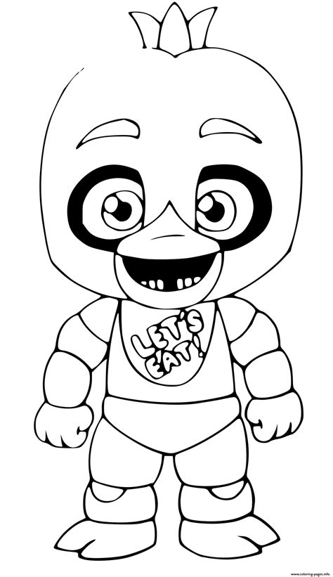 Chica Five Nights At Freddys Coloring Pages