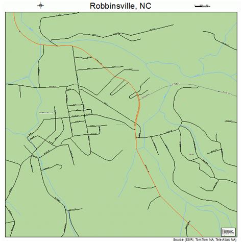 Robbinsville North Carolina Street Map 3757020