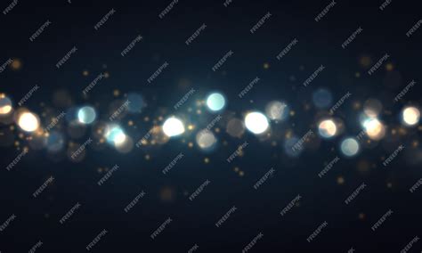 Premium Vector | Blue bokeh lights