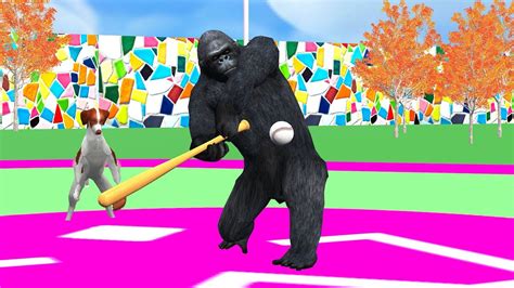 Animals Playing Baseball Home Run Hitting Competition - YouTube