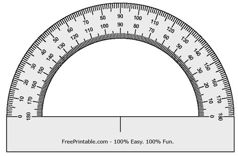 Customize Your Free Printable Protractor | Protractor, Printable ruler ...