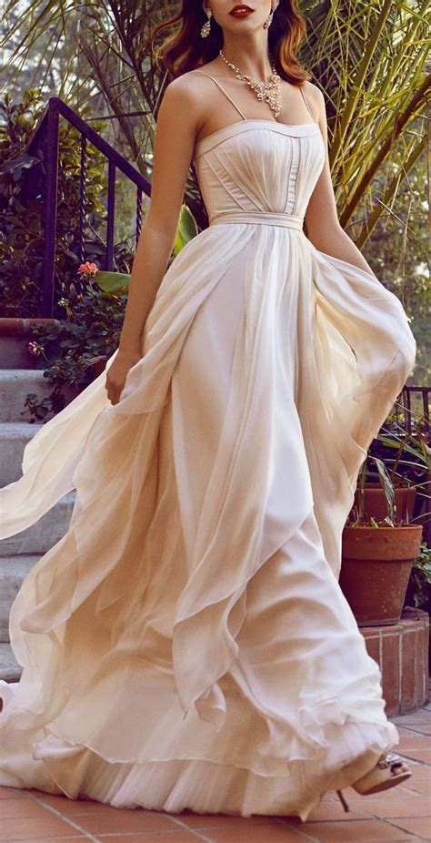 Beautiful Creamy Chiffon Prom Dress.. | Ruffle prom dress, Gowns, Ivory ...