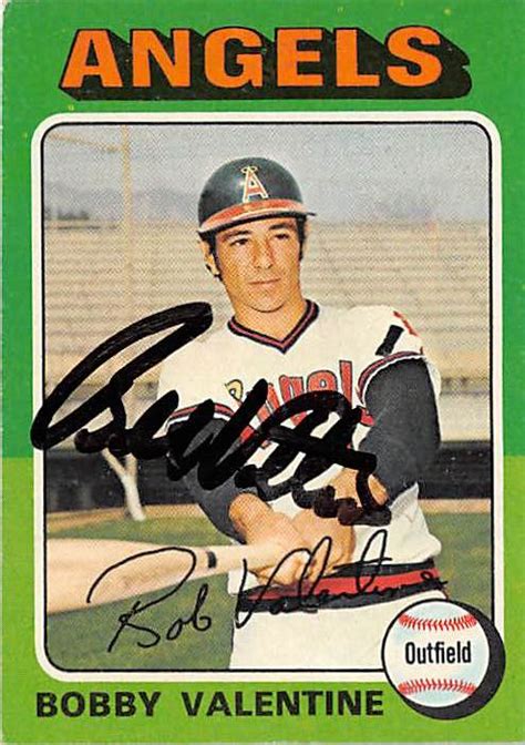 Bobby Valentine autographed baseball card (California Angels) 1975 ...