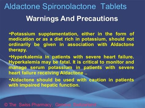 Aldactone Tablets for Hypertension & Oedematous Disorders