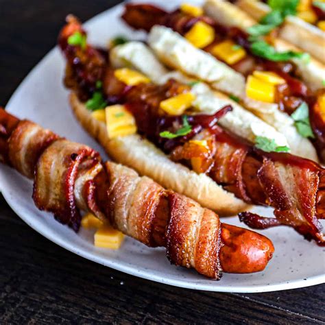 Bacon Wrapped Hot Dogs (Air Fryer, Oven, Grill) | Sip Bite Go