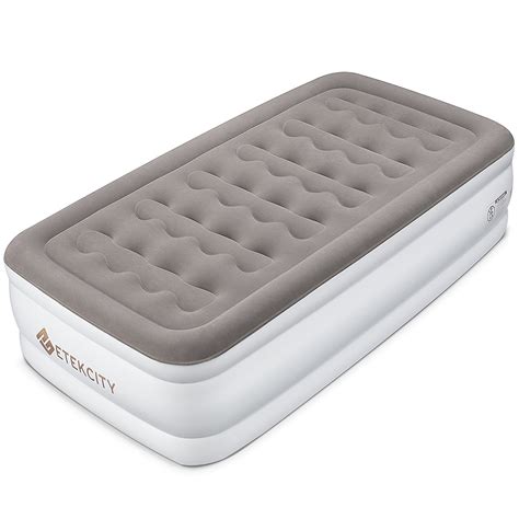 Etekcity Air Mattress Blow Up Elevated Raised Bed Inflatable Airbed with Built-in Electric Pump ...