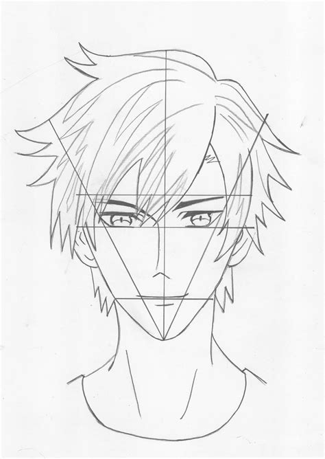 How To Draw a Anime Boy Face Step by Step | Anime face drawing, Drawing ...