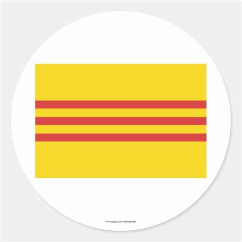 South Vietnam Flag Classic Round Sticker | Zazzle.com