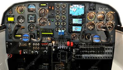 Britten Norman BN-2B-20 Islander cockpit - Stock Image - C037/8764 ...