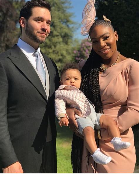 Alexis Ohanian, Serena Williams, and Alexis Olympia Ohanian in London to attend the royal ...