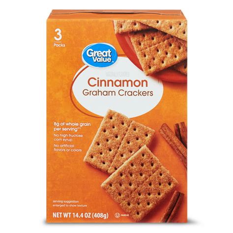 Great Value Cinnamon Graham Crackers, 14.4 oz - Walmart.com - Walmart.com