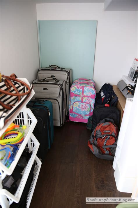 Organized Luggage Closet - The Sunny Side Up Blog