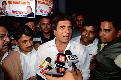 Raj Babbar talks to press