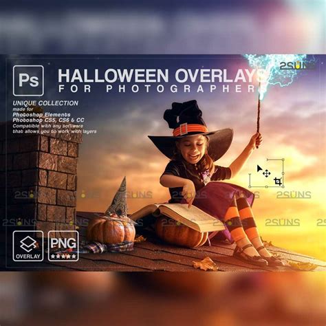 Halloween clipart Halloween overlay, Photoshop overlay - MasterBundles