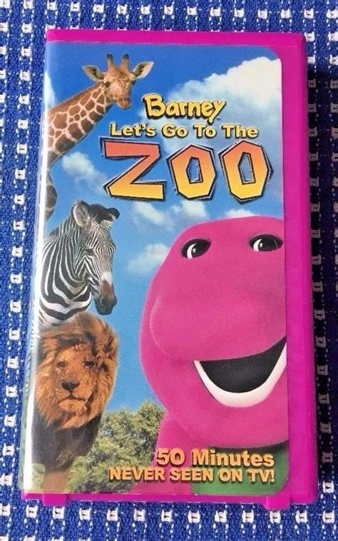 Barney Let's Go To The Zoo VHS Education Child Toddler Animal Zookeeper Music | Zoo education ...