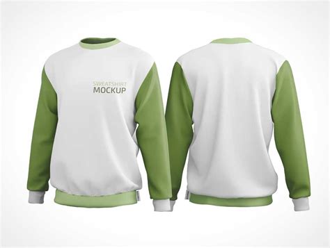 Crewneck Sweatshirt Front & Back PSD Mockup | Free PSD Templates