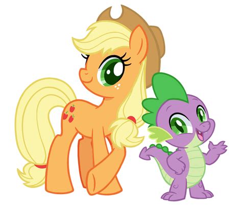 Applejack and Spike PNG by LightningChaser2000 on DeviantArt