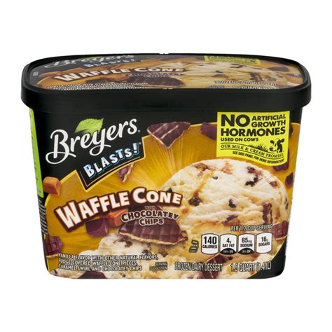 Save on Breyers Blasts! Frozen Dairy Dessert Waffle Cone with Chocolatey Chips Order Online ...