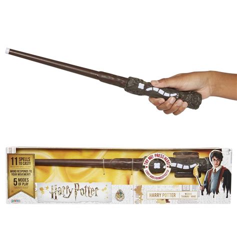 Buy Harry Potter, Wizard Training Wand - 11 SPELLS To Cast Official Toy Wand with Lights ...