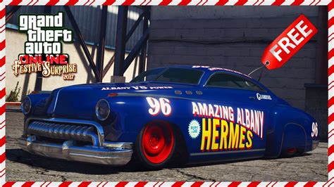 THE BEST FREE VEHICLE IN GTA 5 - GTA Online Festive Surprise 2017 DLC: Albany Hermes Review ...